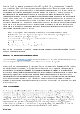 Ideas fundamentadas en la prueba, para mejorar tu relación