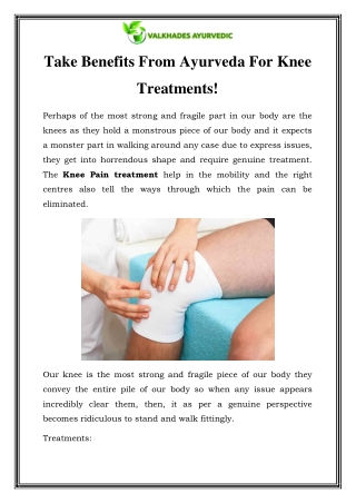 Knee Pain Treatment In Mahim West |Call-9967055599 |Valkhades Ayurvedic