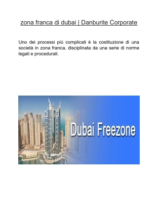 zona franca di dubai  | Danburite Corporate