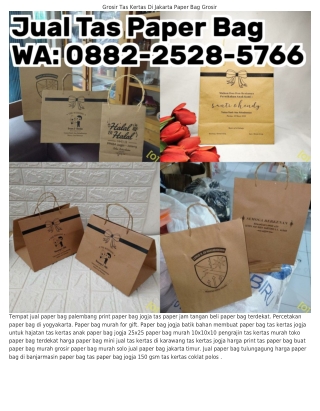 O88ᒿ_ᒿ5ᒿ8_57ϬϬ (WA) Paper Bag Jogja Yogyakarta Jual Paper Bag Salatiga