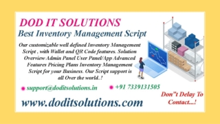 Best Inventory Management System - Readymade Clone Script