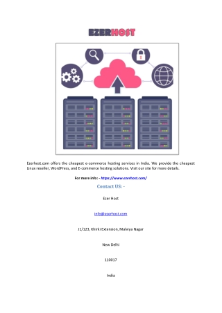 Cheapest Linux Reseller Hosting in India | Ezerhost.com