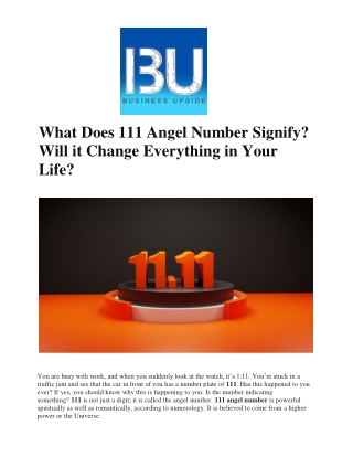 What Does 111 Angel Number Signify Will it Change Everything in Your Life