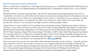 SEO Crush Review