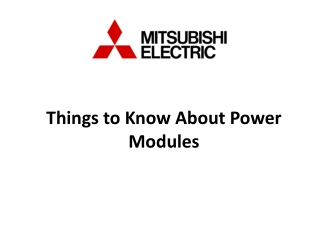Things to Know About Power Modules
