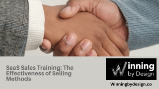 SaaS Sales Training The Effectiveness of Selling Methods