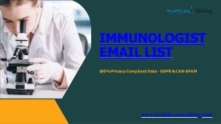 Immunologist Email List