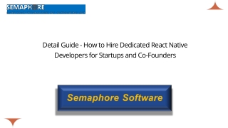 Detail Guide – How to Hire Dedicated React Native Developers for Startups and C