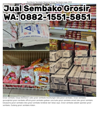 Ô882-I55I-585I (WA) Distributor Sembako Resmi Grosir Sembako Terdekat Dari Lokas