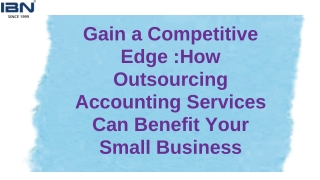 Gain a Competitive Edge :How Outsourcing Accounting Services Can Benefit