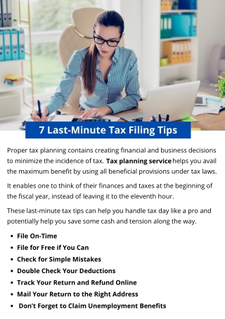 7 Last-Minute Tax Filing Tips