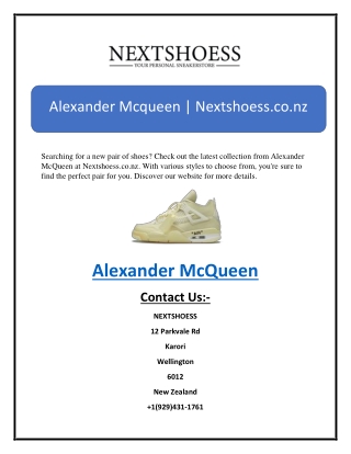 Alexander Mcqueen | Nextshoess.co.nz