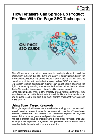 How Retailers Can Spruce Up Product Profiles With On-Page SEO Techniques