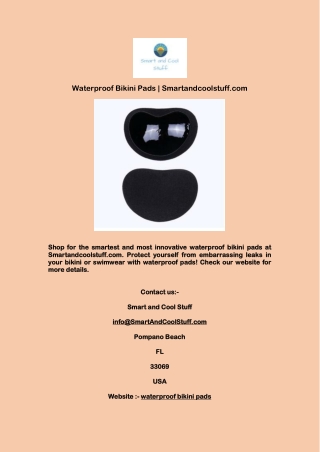 Waterproof Bikini Pads  Smartandcoolstuff.com