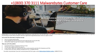 +1 (888) 324-5552  Malwarebytes Customer Support Number USA