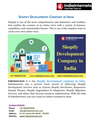 Shopify Development Company in India