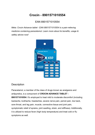 Crocin Advance Tablet