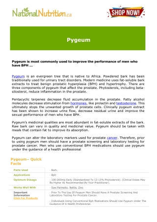 Pygeum