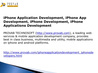 iPhone Application Development, iPhone App Development