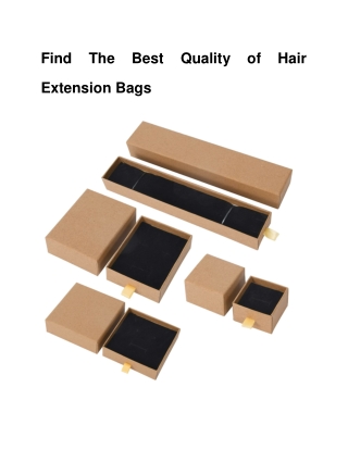 Find The Best Quality of Hair Extension Bags