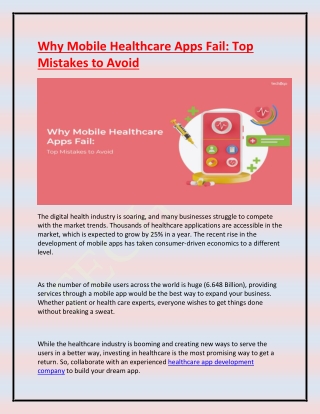 Why Mobile Healthcare Apps Fail Top Mistakes to Avoid