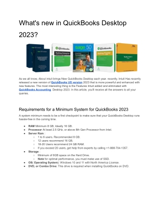 What's new in QuickBooks Desktop 2023