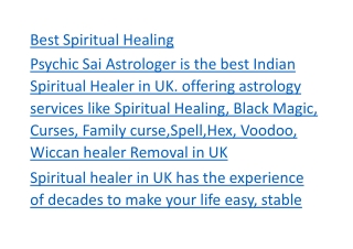 Best Spiritual Healing