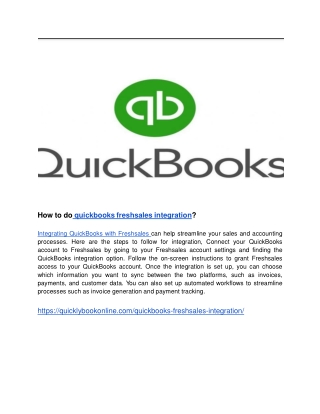 How to do quickbooks freshsales integration (1)