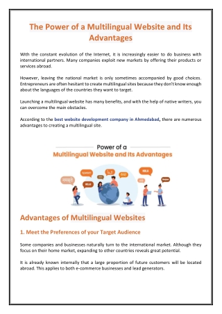 The Power of a Multilingual Website and Its Advantages