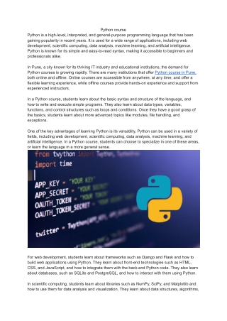 Python course