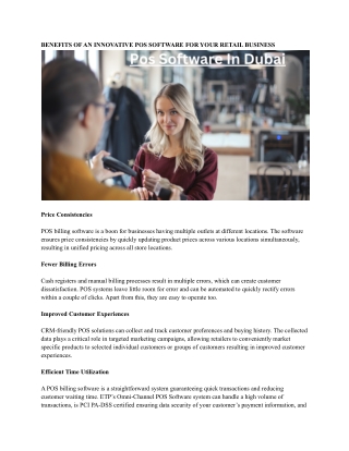 Pos Software In Dubai