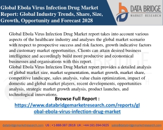 Ebola Virus Infection Drug Market-Healthcare