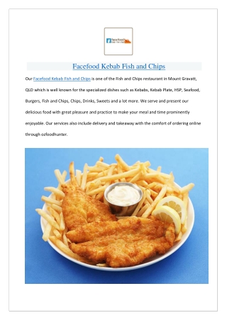 Upto 10% offer Facefood kebabs Fish Chips - Order Now