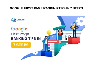 Googles First Page Ranking Tips in 7 Steps