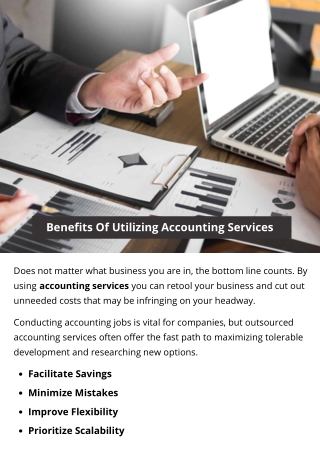 Benefits Of Utilizing Accounting Services