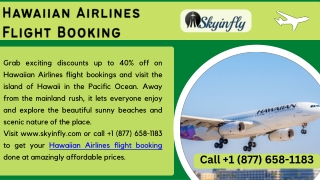 Hawaiian Airlines Flight Booking