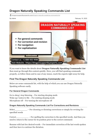 Dragon Naturally Speaking Commands List [2023]