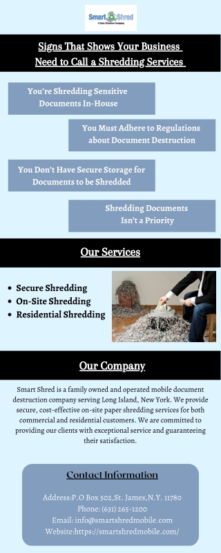 Signs That Shows Your Business Need to Call a Shredding Services