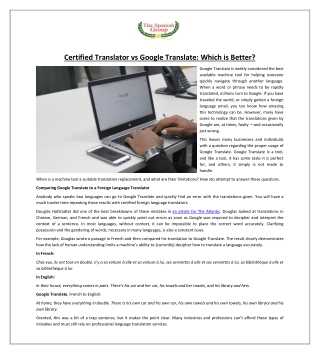 Certified Translator vs Google Translate: Which is Better?