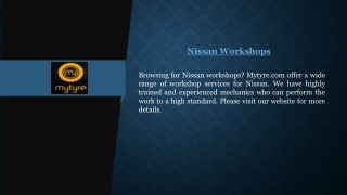 Nissan Workshops | Mytyre.com