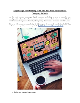 Expert Tips For Working With The Best Web Development Company In India.docx