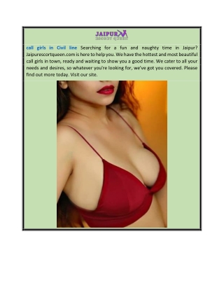 Call Girls In Civil Line  Jaipurescortqueen.com