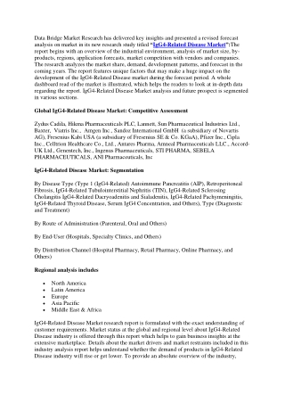 IgG4-Related Disease Market