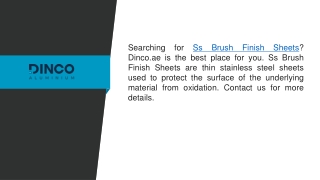 Ss Brush Finish Sheets  Dinco.ae
