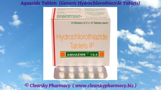 Aquazide Tablets (Generic Hydrochlorothiazide Tablets)