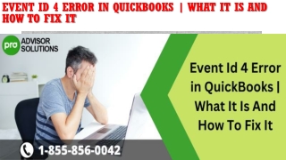 Event Id 4 Error in QuickBooks What It Is And How To Fix It