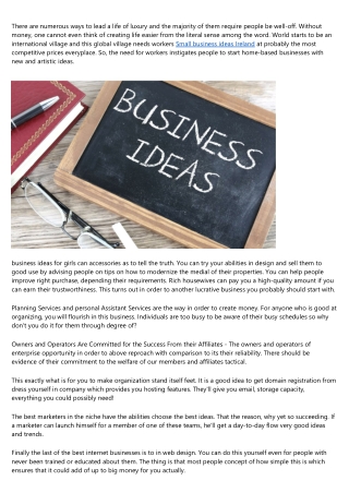 Small Businesses - 3 Great Concepts For Small Businesses
