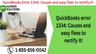 A quick and easy guide to resolve QuickBooks Error 1334