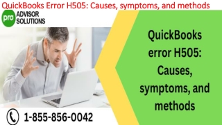 Easy troubleshooting guide to resolve QuickBooks Error H505