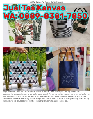 Ö889_8ᣮ81_785Ö (WA) Tas Ransel Kanvas Pria Bandung Tas Kanvas Flat